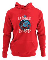 Φούτερ με κουκούλα Γυναικείο - The World Bled - Color Thumbnail Κόκκινο