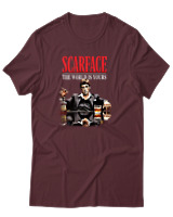 T-Shirt Αντρικό - The World Is Yours - Color Thumbnail Μπορντό