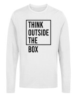 Μακρυμάνικο Μακό - Think Outside The Box - Color Thumbnail 'Ασπρο