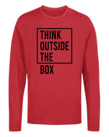 Μακρυμάνικο Μακό - Think Outside The Box - Color Thumbnail Κόκκινο