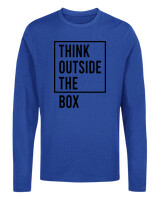 Μακρυμάνικο Μακό - Think Outside The Box - Color Thumbnail Μπλε Ρουά