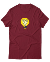 T-Shirt Αντρικό - Think - Color Thumbnail Σκούρο Κόκκινο