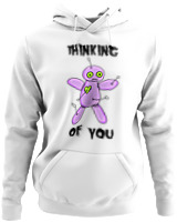 Φούτερ με κουκούλα - Thinking Of You - Color Thumbnail ΄Ασπρο