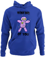 Φούτερ με κουκούλα - Thinking Of You - Color Thumbnail Μπλε Ρουά