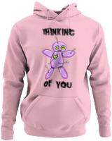 Φούτερ με κουκούλα - Thinking Of You - Color Thumbnail Pink