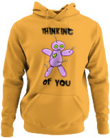 Φούτερ με κουκούλα - Thinking Of You - Color Thumbnail Κίτρινο Χρυσό