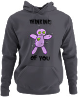 Φούτερ με κουκούλα - Thinking Of You - Color Thumbnail Ανθρακί