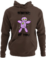 Φούτερ με κουκούλα - Thinking Of You - Color Thumbnail Καφέ