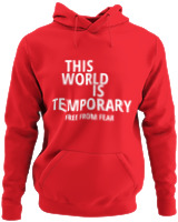 Φούτερ με κουκούλα - This World Is Temporary - Color Thumbnail Κόκκινο