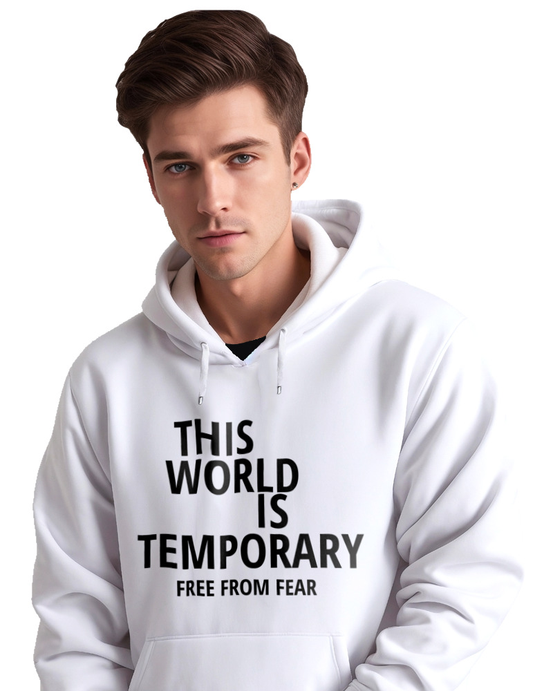 Φούτερ με κουκούλα - This World Is Temporary - Image 2