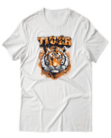 T-Shirt Αντρικό - Tiger - Color Thumbnail Άσπρο