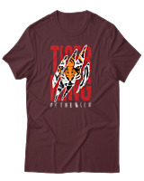 T-Shirt Αντρικό - Tiger KIng - Color Thumbnail Μπορντό