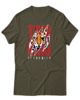 T-Shirt Αντρικό - Tiger KIng - Color Thumbnail Χακί