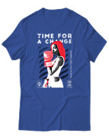T-Shirt Αντρικό - Time For A Change - Color Thumbnail Μπλε Ρουά