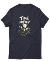 T-Shirt Αντρικό - Time Is Money - Color Thumbnail Σκούρο Μπλε