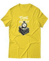 T-Shirt Αντρικό - Time Is Money - Color Thumbnail Χρυσό Κίτρινο
