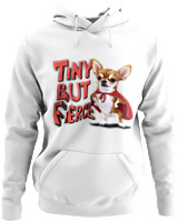 Φούτερ με κουκούλα - Tiny But Fierce - Color Thumbnail ΄Ασπρο