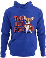 Φούτερ με κουκούλα - Tiny But Fierce - Color Thumbnail Μπλε Ρουά