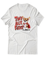 T-Shirt Αντρικό - Tiny But Fierce - Color Thumbnail Άσπρο