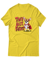 T-Shirt Αντρικό - Tiny But Fierce - Color Thumbnail Χρυσό Κίτρινο