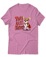T-Shirt Αντρικό - Tiny But Fierce - Color Thumbnail Ροζ