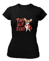 T-Shirt Στενή Γραμμή - Tiny But Fierce - Color Thumbnail Μαύρο