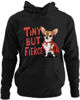 Φούτερ με κουκούλα - Tiny But Fierce - Color Thumbnail Μαύρο