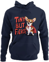 Φούτερ με κουκούλα - Tiny But Fierce - Color Thumbnail Navy Blue
