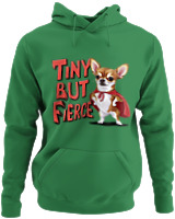 Φούτερ με κουκούλα - Tiny But Fierce - Color Thumbnail Kelly Green