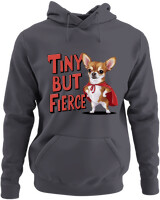Φούτερ με κουκούλα - Tiny But Fierce - Color Thumbnail Ανθρακί