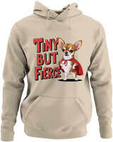 Φούτερ με κουκούλα - Tiny But Fierce - Color Thumbnail Μπέζ