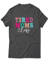 T-Shirt Unisex - Tired Moms Club - Color Thumbnail Ανθρακί