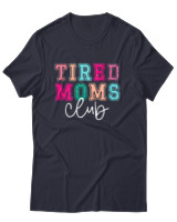 T-Shirt Unisex - Tired Moms Club - Color Thumbnail Σκούρο Μπλε