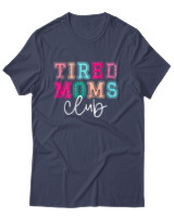 T-Shirt Unisex - Tired Moms Club - Color Thumbnail Μπλε Γκρι