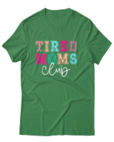 T-Shirt Unisex - Tired Moms Club - Color Thumbnail Πράσινο