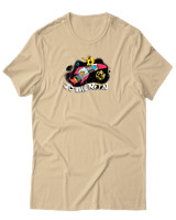 T-Shirt Αντρικό - To The Moon - Color Thumbnail Μπεζ