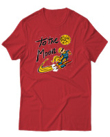 T-Shirt Αντρικό - To The Moon - Color Thumbnail Κόκκινο
