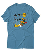 T-Shirt Αντρικό - To The Moon - Color Thumbnail Τιρκουάζ