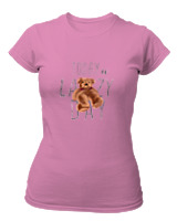 T-Shirt Στενή Γραμμή Γυναικείο - Today Lazy Days - Color Thumbnail Ροζ