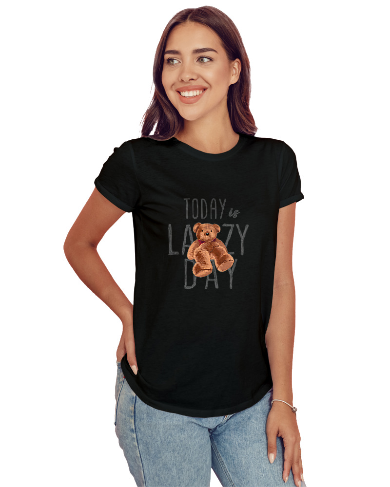T-Shirt Στενή Γραμμή Γυναικείο - Today Lazy Days - Image 1