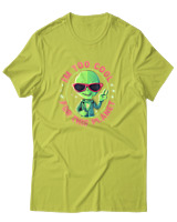 T-Shirt Αντρικό - Too Cool For This  Planet - Color Thumbnail Λαχανί