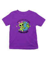 T-Shirt  Παιδικό - Too Cute For This Planet - Color Thumbnail Σκούρο Μωβ