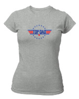 T-Shirt Στενή Γραμμή - Top Dad - Color Thumbnail Γκρι Μελανζέ