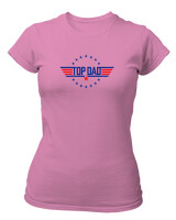 T-Shirt Στενή Γραμμή - Top Dad - Color Thumbnail Ροζ