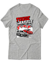 T-Shirt Unisex - Touge Battle - Color Thumbnail Γκρι Μελανζέ