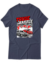T-Shirt Unisex - Touge Battle - Color Thumbnail Μπλε Γκρι