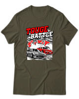 T-Shirt Unisex - Touge Battle - Color Thumbnail Χακί