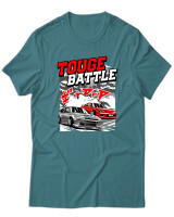 T-Shirt Unisex - Touge Battle - Color Thumbnail Μπλε Πράσινο