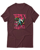 T-Shirt Αντρικό - Trex Graffiti - Color Thumbnail Μπορντό