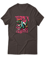 T-Shirt Αντρικό - Trex Graffiti - Color Thumbnail Καφέ